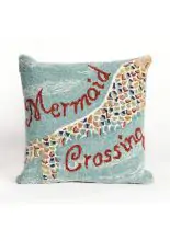 Trans Ocean Pillow Frontporch Whimsical 100% Polyester Hand Tufted 1448